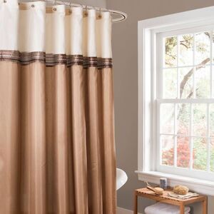 Lush Decor - Terra Shower Curtain Beige/Ivory - Lush Décor: Pol Beige/Ivory